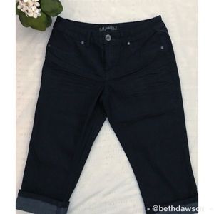 🆕NWT D. Jeans Darkwash Capris Size 8